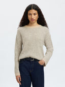 Wolmix trui alva knit stripe o-neck