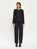 Zwarte pantalon met krijtstreep sryvonne