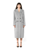 Lange double-breasted mantel jas