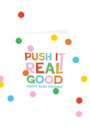 Confetti kaart push it baby shower