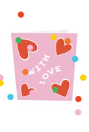 Confetti kaart with love