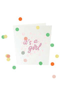 Confettikaart it's a girl