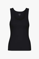 Basis tank top met rib