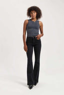 Lisette flare jeans worn in black lengte 34