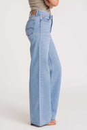 Blauwe wide leg jeans jane