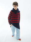 Donkerblauw gestreepte knit liliriaa