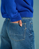 Donkerblauwe barrel jeans lucy loose 30