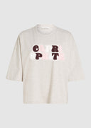 T-shirt met embroidery tekst rane top
