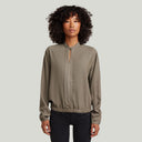 Blouse stand up collar shirt l\s wmn