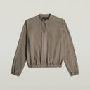 Blouse stand up collar shirt l\s wmn