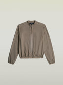 Blouse stand up collar shirt l\s wmn