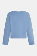 Blauwe sweater met vintage logo print