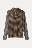 Bruine mesh turtleneck