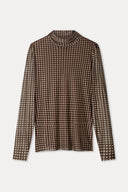 Bruine mesh turtleneck