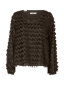 Donkerbruine top myla