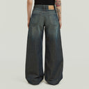 Grijsblauwe wide leg jeans roxx