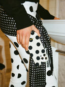 Iphone case ivory polkadot