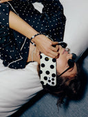 Iphone case ivory polkadot