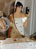 Iphone case black polkadot