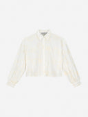 Witte blouse met bloemen liv