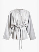 Grijze blazer met pinstripe florellas6