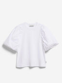 Wit t-shirt met pofmouwen