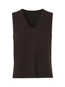 Donkerbruine gebreide top merac v-m