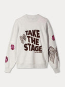 Grijze sweater met tekst