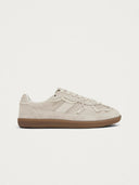 Beige sneakers met kanten details crochet cream