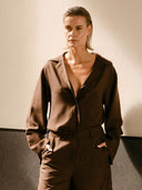 Donkerbruine blouse falkohs