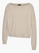 Beige off-shoulder trui