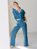 Blauwe sweat broek loves6