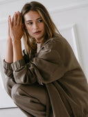 Taupe kleurig bomber jack