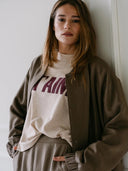 Taupe kleurig bomber jack