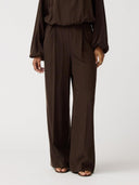 Donkerbruine pantalon moonflower