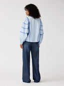 Lichtblauwe blouse milly
