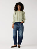 Lichtgroene blouse freya