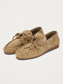 Beige suede loafers rowan