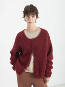 Bordeaux vest met knopen zolly