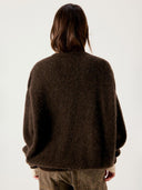Donkerbruine oversized trui vitow