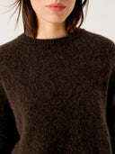 Donkerbruine oversized trui vitow