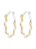 Big twisting serpent hoop earrings gp