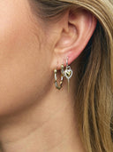 Big twisting serpent hoop earrings gp