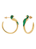 Bird of paradise hoop earrings GP