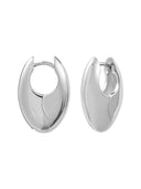 Chubby hoop earrings silver