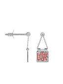 Single love note stud