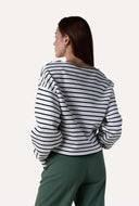 Wit gestreepte longsleeve Joanne l/s