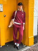 Bordeaux barrel sweatpants