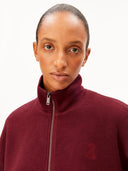 Bordeaux rood fleece jack