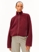 Bordeaux rood fleece jack
